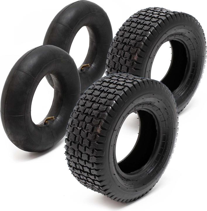 Produktbild Wiltec 2x Reifenmantel mit 2x Schlauch (Rasentraktor, Traktorzubehör)