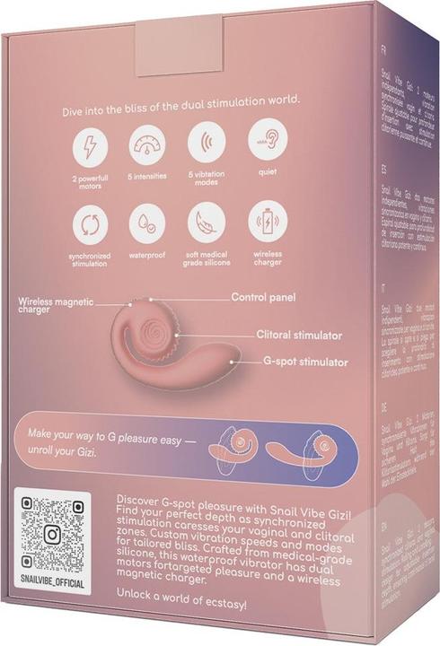 Produktbild Snail Vibe Gizi Vibrator - Peachy Pink