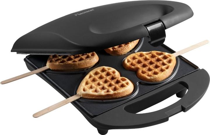 Image du produit Bestron Gaufrier en forme de coeur, noir