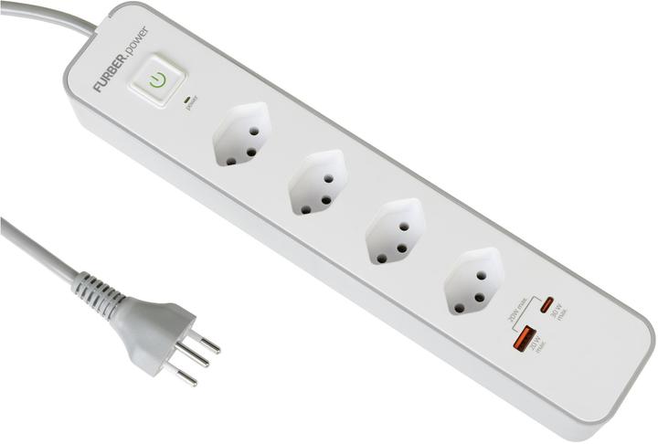 Produktbild Furber.power Steckdosenleiste (4 x, Typ 13, 1.50 m)
