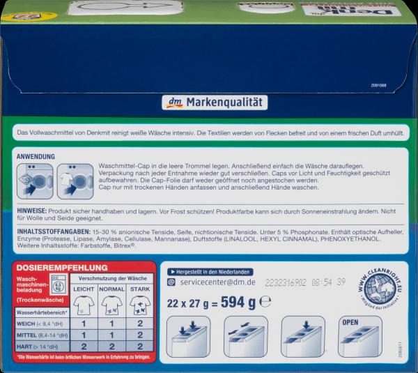 Produktbild dm Denkmit Vollwaschmittel 3in1 Aktiv Caps (22 Waschgänge, Waschpods)