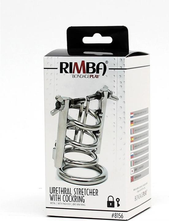 Produktbild Rimba Harnröhrenstrecker mit Cockring und Vorhängeschloss