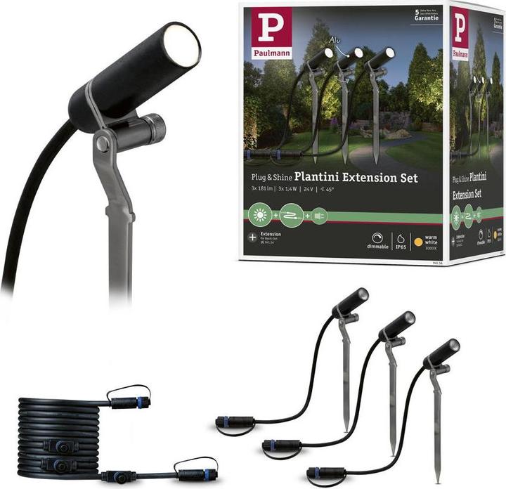 Produktbild Paulmann Outdoor Plug & Shine Plantini Ergänzungsset (200 lm, IP65)
