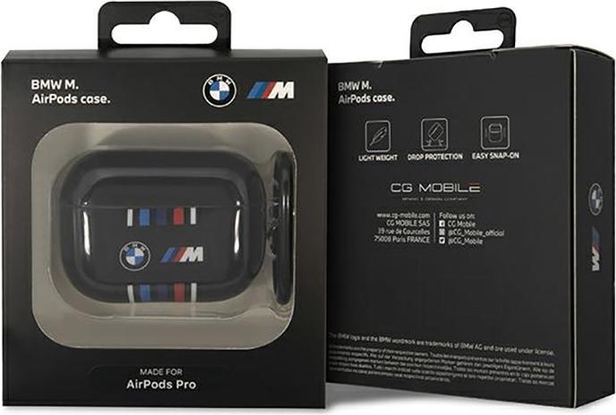 Image du produit BMW BMAP22SWTK Coque AirPods Pro czarny/black Multiple Colored Lines (Sac pour écouteurs)
