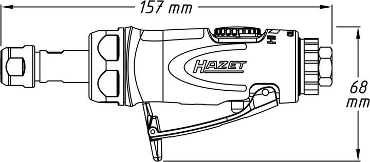 Produktbild HAZET Stabschleifer ∙ gerade 9032N-1 (Geradschleifer, 224 W)