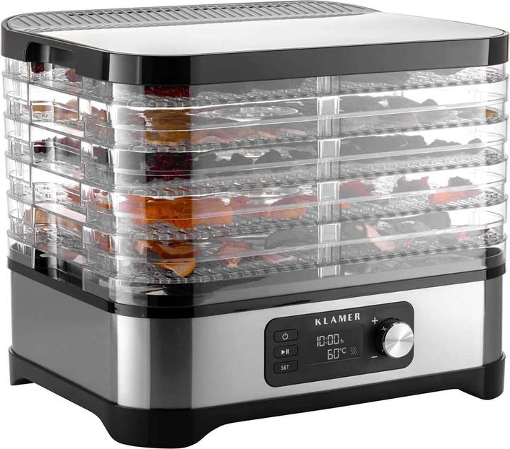 Image du produit KLAMER Dörrautomat 400W, Edelstahl mit 5 Einlegefächern, BPA frei