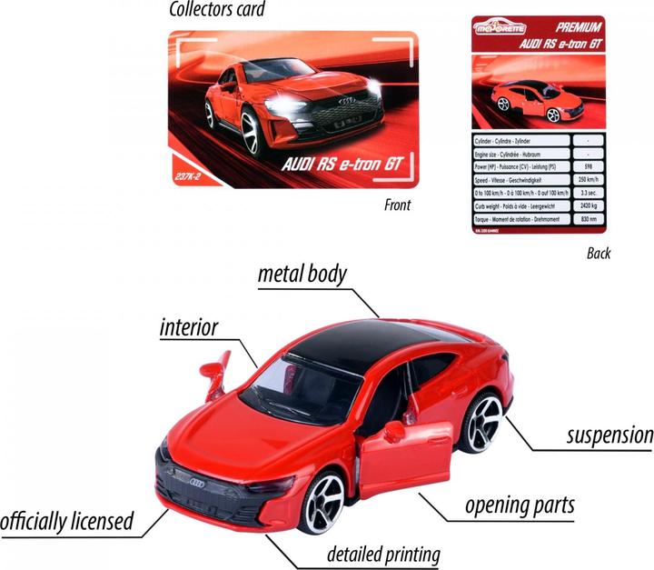 Image du produit Majorette Premium Cars Audi RS e-tron GT, rouge