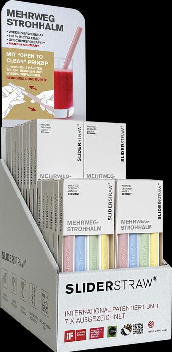 Produktbild SliderStraw Display Trinkhalme 32 Set 2 Grössen