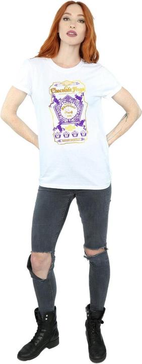 Actual product image Womens/Ladies Chocolate Frogs Coloured Label Cotton Boyfriend T-Shirt (3XL)