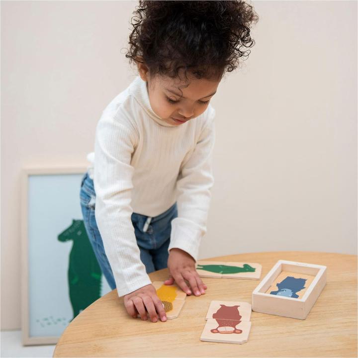 Actual product image Trixie Baby Wooden combination puzzle animals