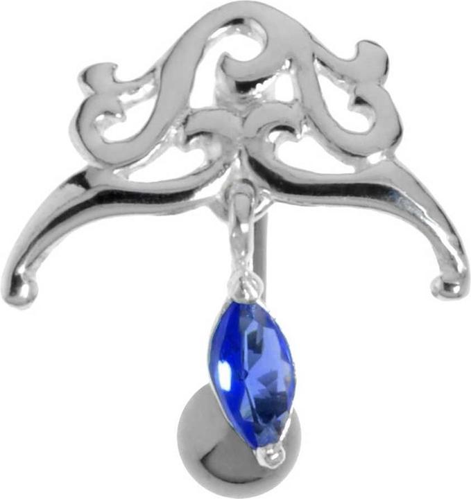 Actual product image Bijouteria Bellypiercing (Surgical steel 316L, Silver 925, Zirconia)