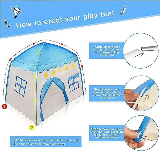 Immagine prodotto Activity Board Tenda da gioco per bambini, casetta da interno, casa per bambini, casa di fantasia, piccolo