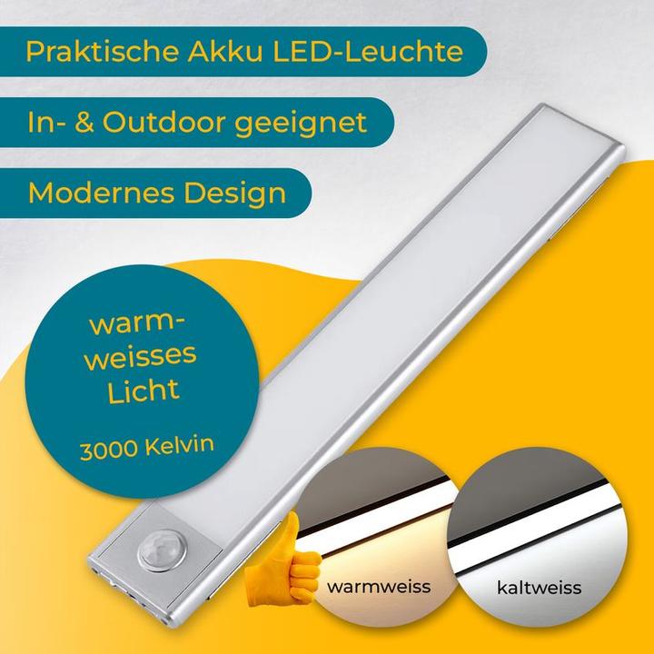 Image du produit Hermex Lampe pour bébé Rampe d'éclairage Lumière de nuit Détecteur de mouvement LED