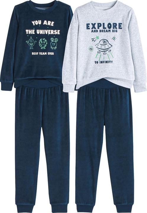 Navy + grey mottled