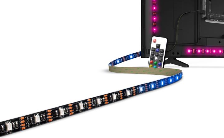 Immagine prodotto Century Striscia LED da 2 metri con telecomando inclusa fino a 55 pollici (RGB, 200 cm, Interno)
