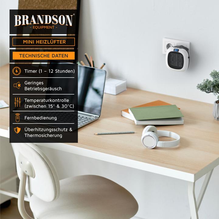 Produktbild Brandson Steckdosen Mini Heizlüfter (700 W)