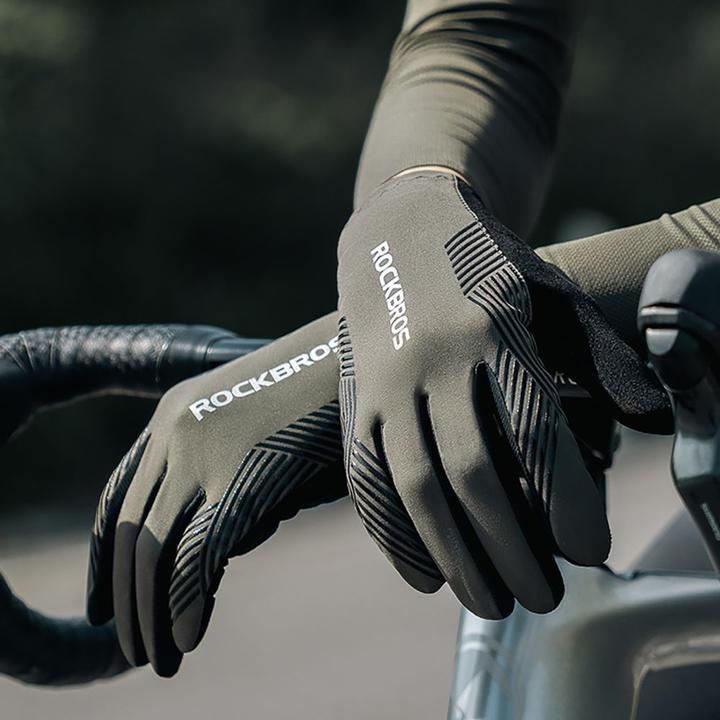 Produktbild Rockbros cycling gloves spring/summer/autumn, full, size: XXL - black (XXL)