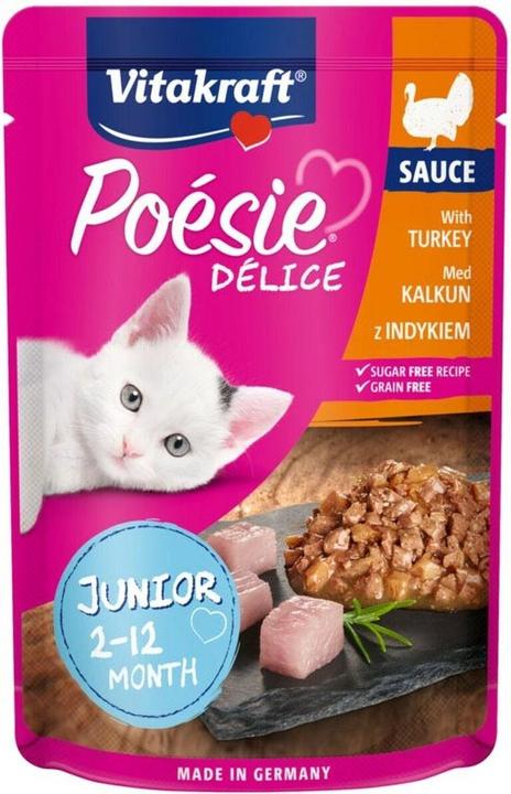 Immagine prodotto Vitakraft POESIE DELICE JUNIOR tacchino - cibo umido per gatti - 85 g (85 g)