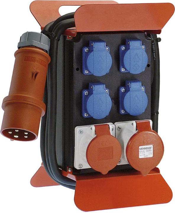 Bachmann Power distributor 400V CEE 2m FI 1x16A5p400V 1x32A5p400V 4Schutzk. (6 x, CEE 7/3, CEE)