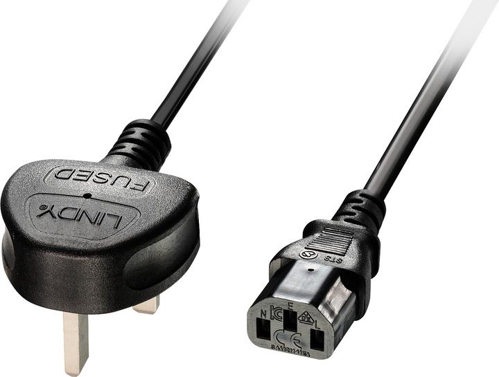 Actual product image Lindy IEC power cable, UK (3 m)