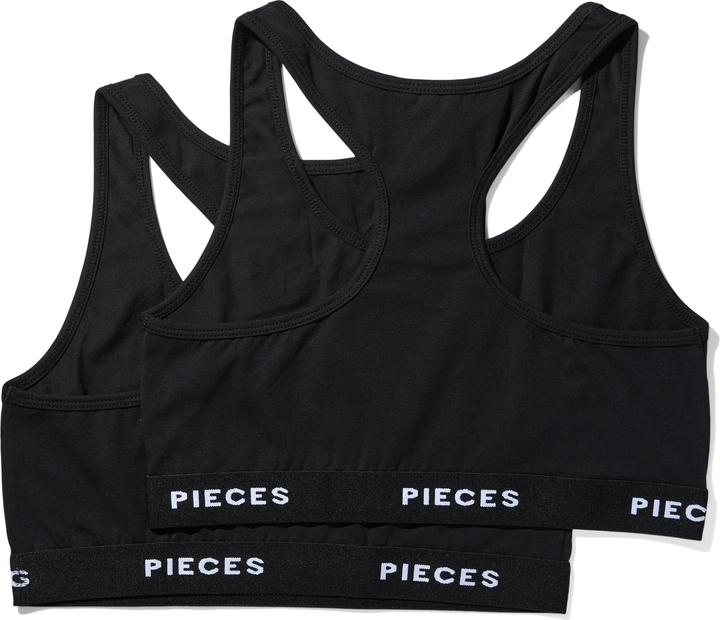 Immagine prodotto Pieces Pclogo Lady Top 2 Pack Noos Bc (XXS, Confezione da 2)