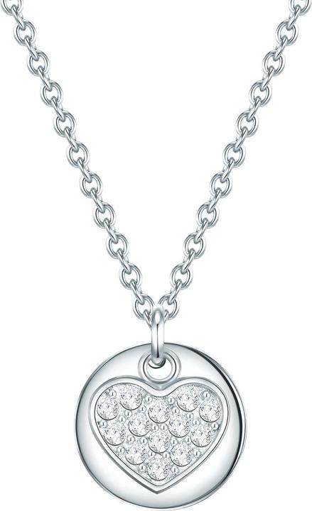 Produktbild Eastside Damen Herz Edelstahl Preciosa silber 40,0 cm Basiskette + 5,0 cm Verlängerung - 29740 (Edelstahl, 40 - 45 cm)