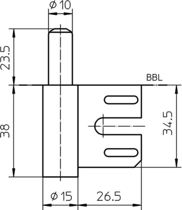 Produktbild Simonswerk Rahmenteil V 8100 Stahl verzinkt für 2-teilig Stahlzargen