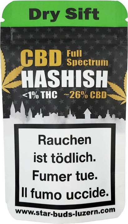 Actual product image Starbuds Luzern STAR-BUDS Dry Sift Hash Red Lebanese, 1.5g (1.50 g, Indoor)