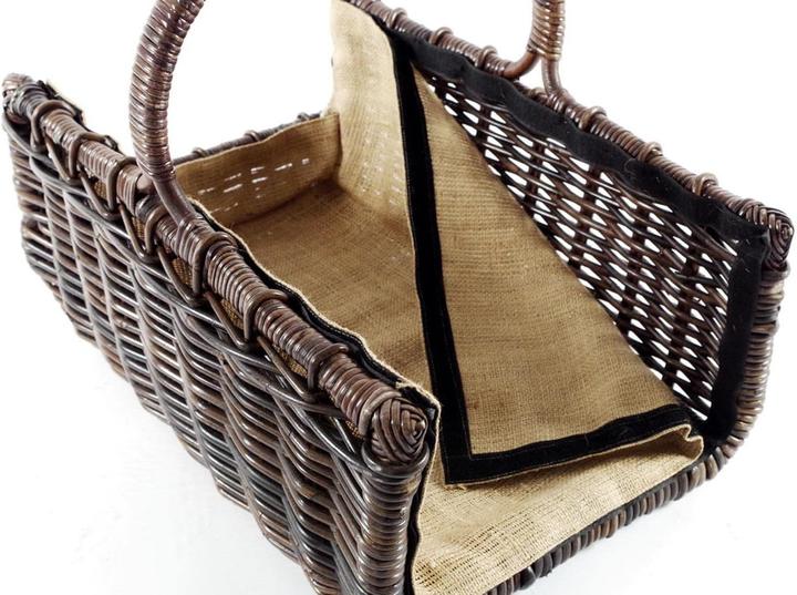 Image du produit Kobolo Panier à bois pour bois de chauffage, Carré, Marron