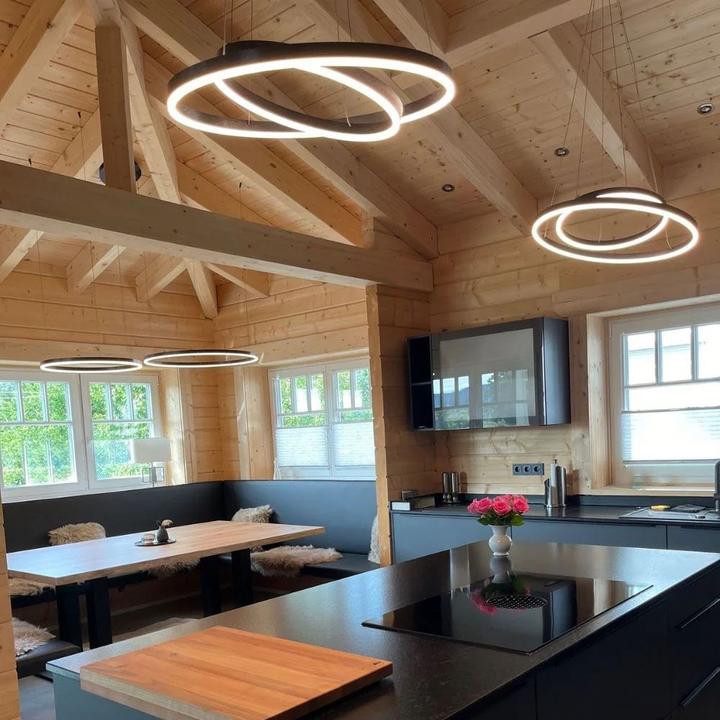 Produktbild s.luce Hängelampe Ring Gold Ø 80 | 60cm