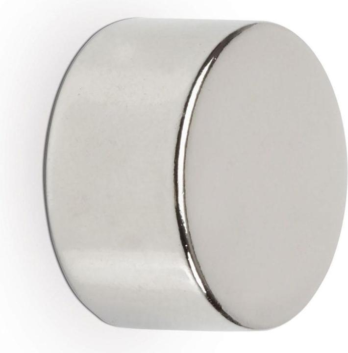 Produktbild Maul Neodym-Scheibenmagnet, 15 mm, Haftkraft: 8 kg, silber (4 x)