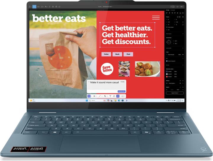 Produktbild Lenovo Yoga 7 2-in-1 (14", AMD Ryzen AI 5 340, 16 GB, 512 GB, DE)
