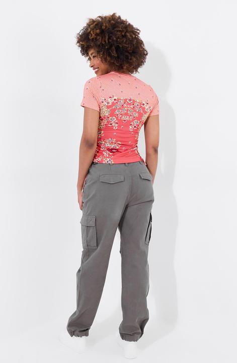 Actual product image Joe Browns Floral Print Rouched Jersey Top (18)