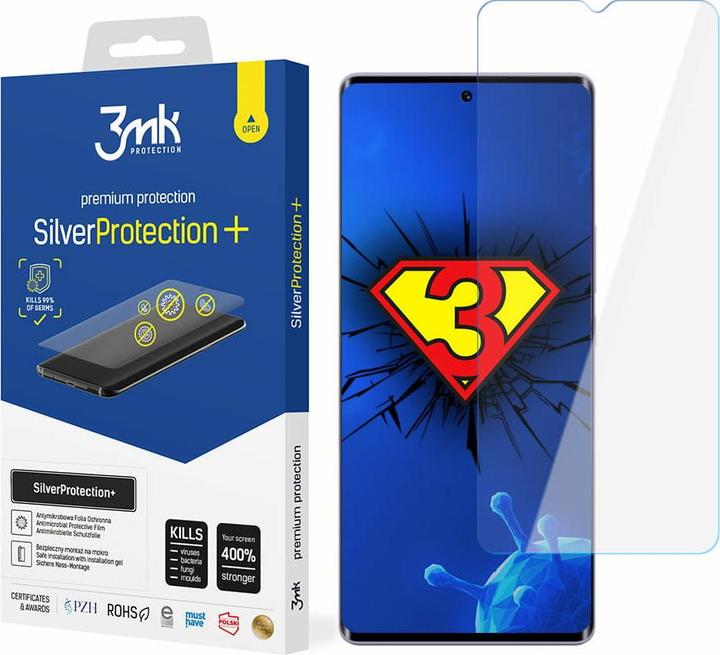 Actual product image 3MK Silver Protect+ Infinix Zero Ultra 5G, Folia Antymikrobowa montowana na mokro (1 Piece, Infinix Zero Ultra)