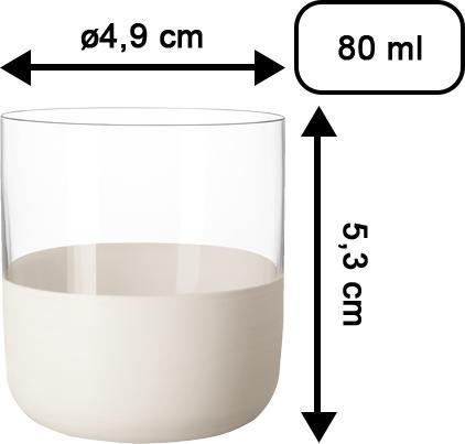 Actual product image Villeroy & Boch Shot glass, set of 4 Manufacture Rock blanc (0.80 dl, 4 x, Shot glass)