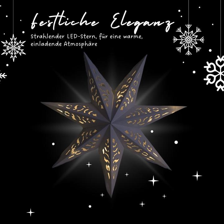 Image du produit Hermex LED Étoile de Noël Étoile lumineuse Hanging Star Lanterne d'éclairage Étoile pliante