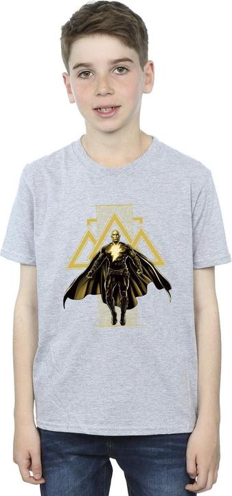 Actual product image Boys Black Adam Rising Golden Symbols T-Shirt (128)