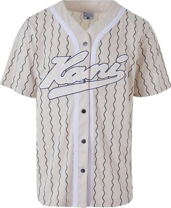 Actual product image Karl Kani KM233-014-1 KK Varsity Ziczac Pinstripe Baseball Shirt (XXL)