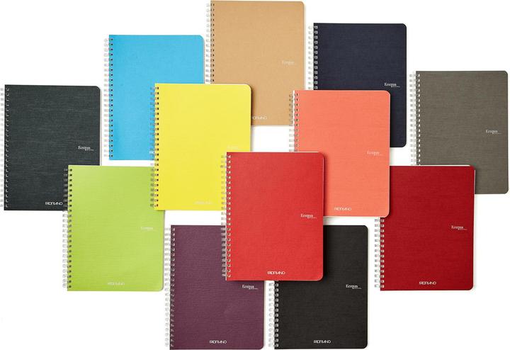 Actual product image Fabriano Sketchbook EcoQua stapled blank, Dark (A4, Plain, Hardcover)