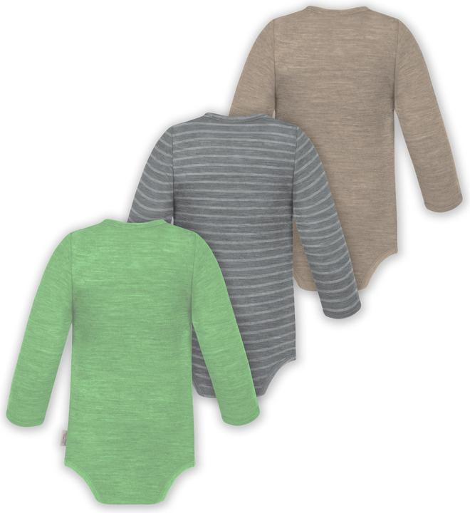 Immagine prodotto Normani Confezione da 3 pezzi di body a maniche lunghe in merino per bambino e bambina - 9355 (74)