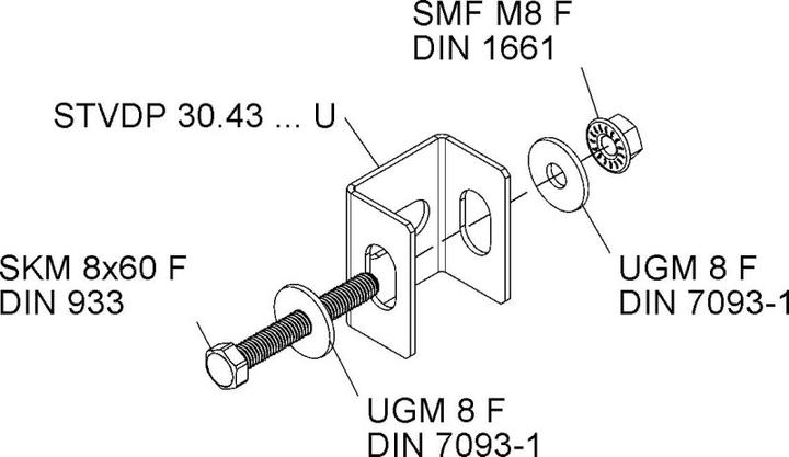 Actual product image Niedax Fastening set