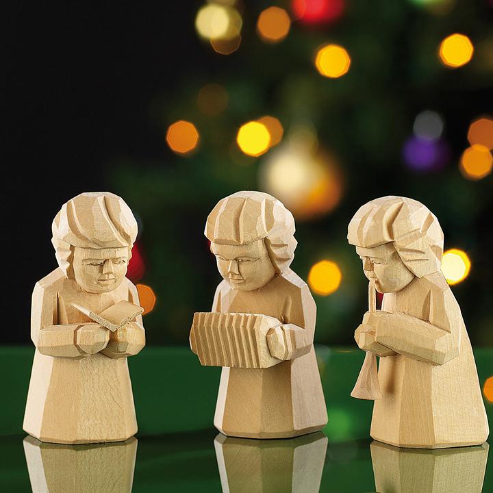 Actual product image Infactory Wooden carving figures trio "Christmas musicians