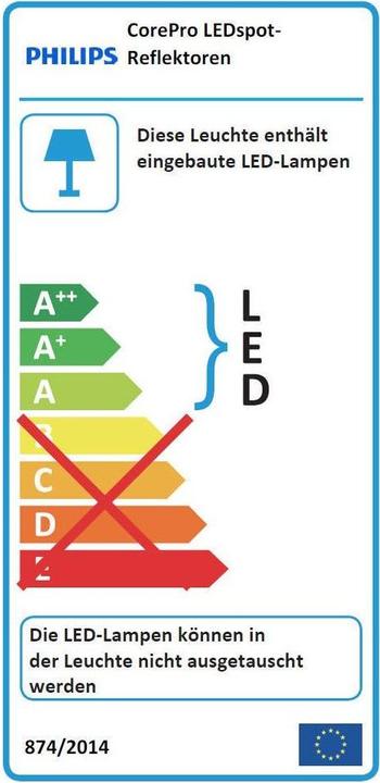 Label énergétique Philips Professional Core Pro (E27, 4 W, 255 lm, 6 x, A)