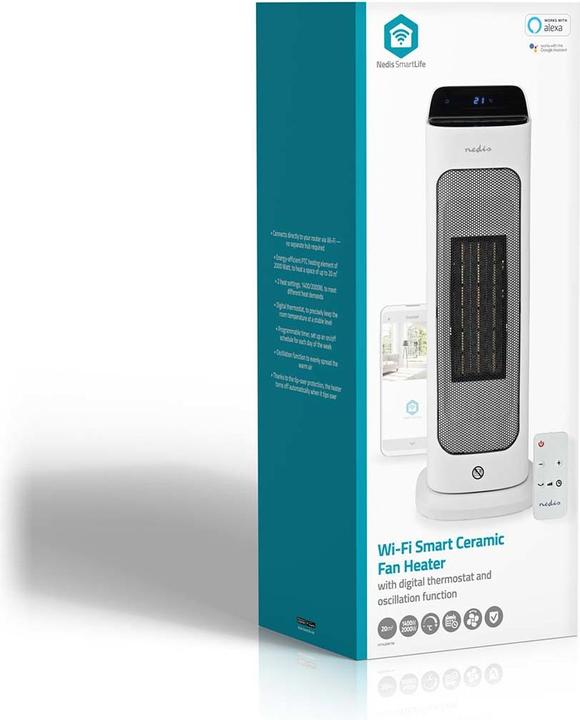 Actual product image Nedis SmartLife ceramic PTC fan heater | Wi-Fi | 2000 W | 2 heat settings | oscillation | display (2000 W)