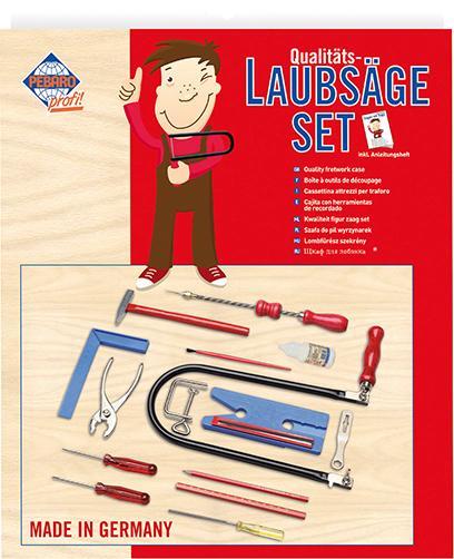 Actual product image Magni Pebaro 925P Fretsaw set in carrying handle box, 21 parts, practical case packaging, complete set