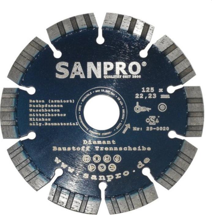 Image du produit Nozar Diamantwerkzeuge SANPRO Disque diamant pour matériaux de construction 125 mm (Pour béton, briques, tuiles,?)
