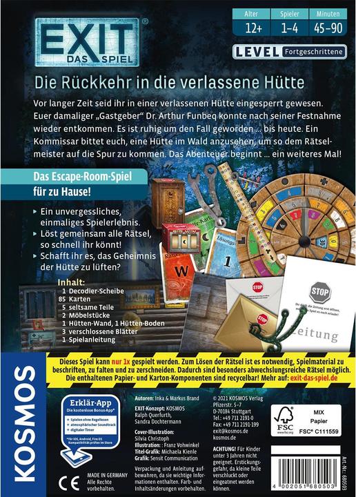 Actual product image Kosmos Exit- Return to the abandoned hut (German)