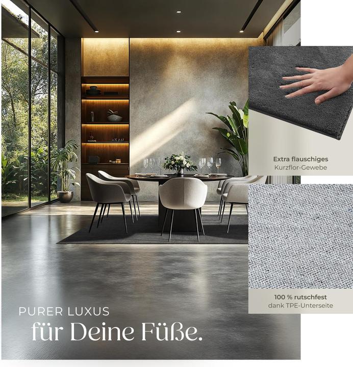 Immagine prodotto tectake Tappeto a pelo corto Soft Zone (140 x 200 cm)