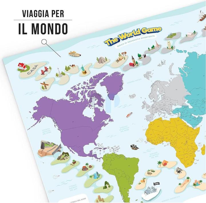 Image du produit The World Game Divertente Gioco da Tavolo Sulla Geografia (Jeu de société sur la géographie) (Italien)