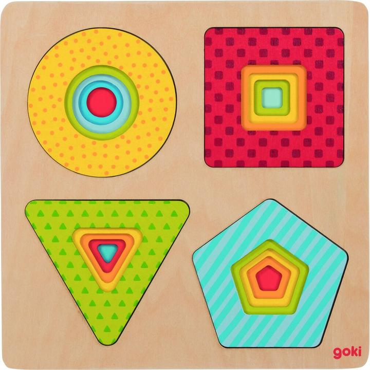 Produktbild Goki Schichtenpuzzle Formen (16 Teile)